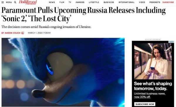 好莱坞五大影业宣布抵制俄罗斯，迪士尼华纳等新片无缘院线，未来这种趋势还在继续-插图4