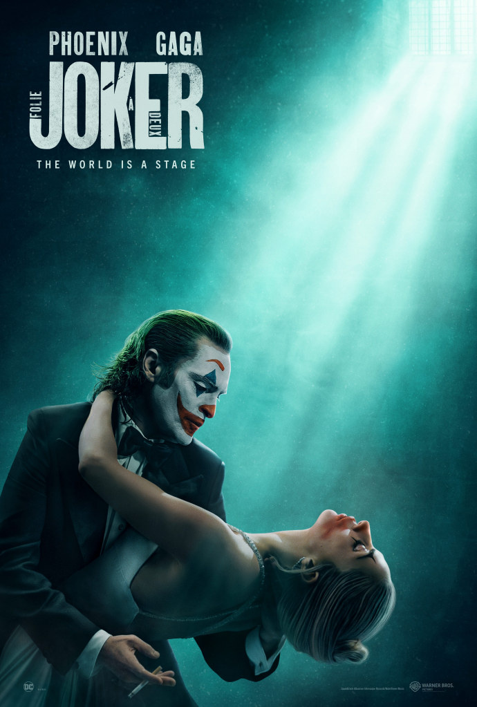 《小丑续集》首发宣传海报：华金·菲尼克斯与Lady GaGa共舞-1
