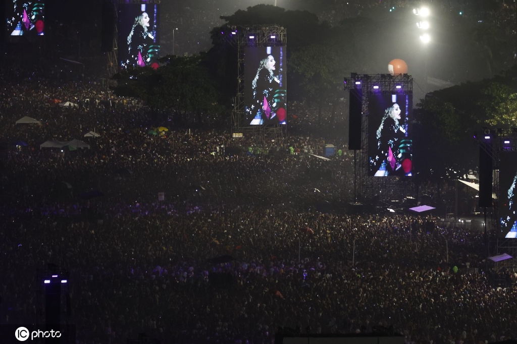 麦当娜巴西演唱会观众人数达160万，刷新纪录
