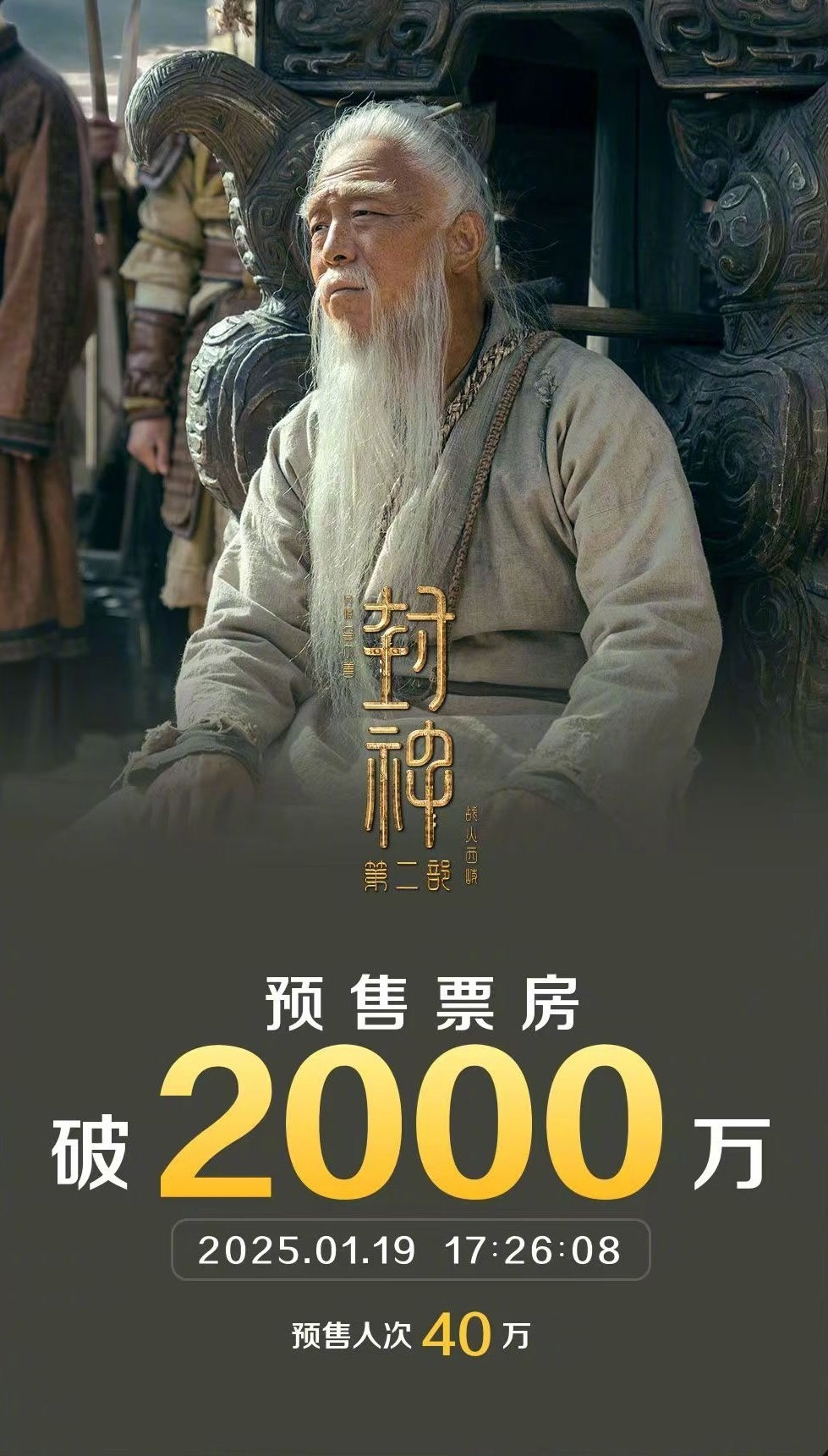 2025年春节电影预售超火，短时间内票房纪录频频被破