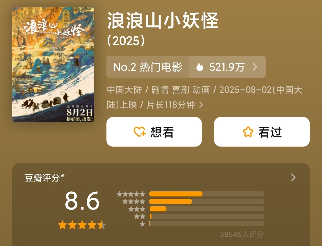《浪浪山小妖怪》首周票房破亿，国漫黑马引爆暑期档